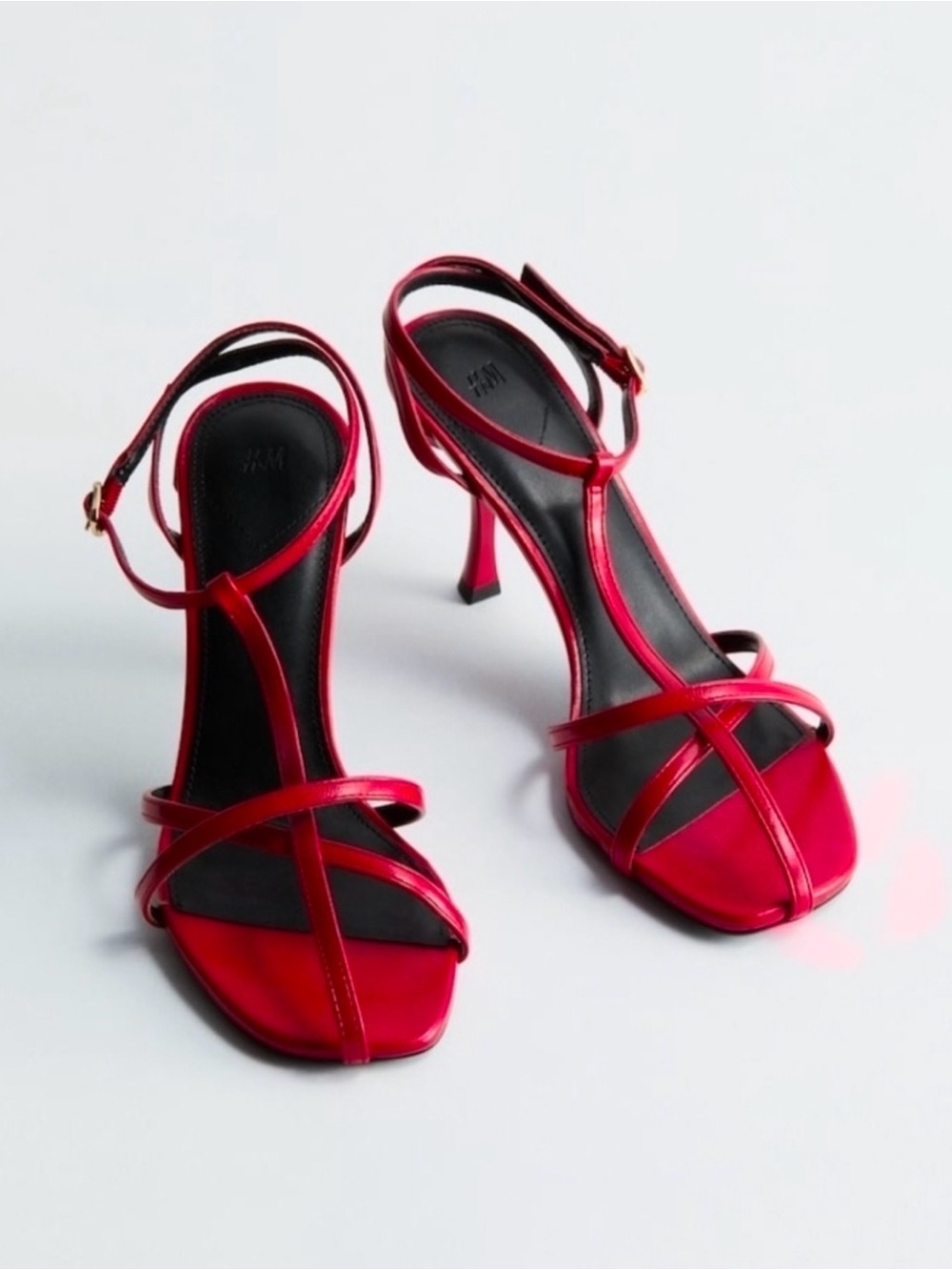 H&M Red Strappy High Heel Sandals